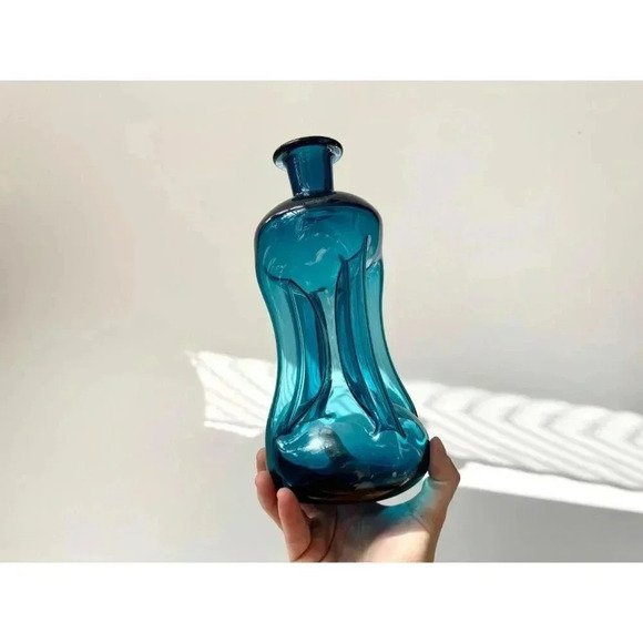 Vintage Kluk Kluk Holmegaard Vintage Midcentury Modern Glass Decanter - 10" - Picture 4 of 10